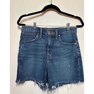 Madewell High Rise Denim Mid Length Shorts Size 27